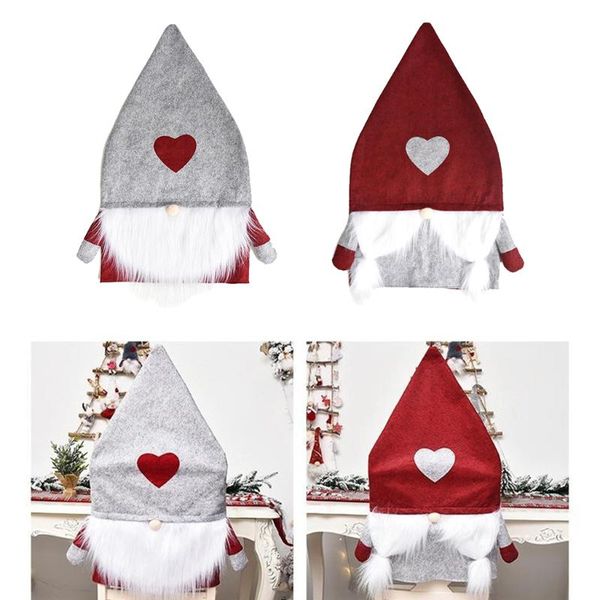 

chair back cover christmas party dinner dining santa hat decoration covers