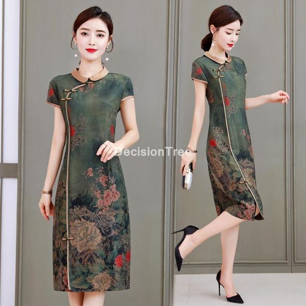 

chinese dress cheongsam stretch qipao oriental traditional vintage elegant party ethnic clothing, Red