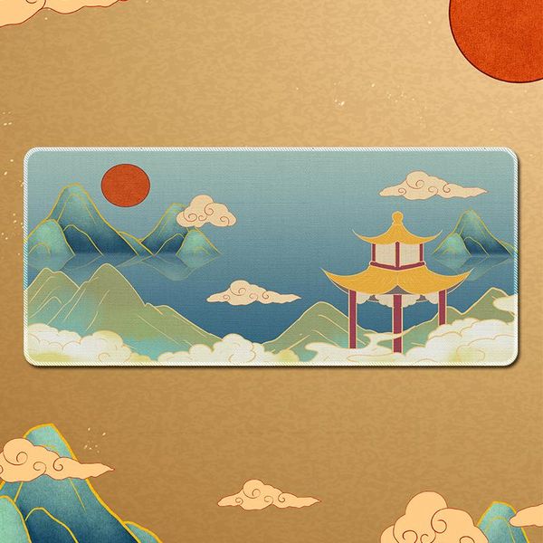 

mouse pads & wrist rests chinese style abstract landscape art pad office mats big carpet gaming accessories mat mousepad for computer table