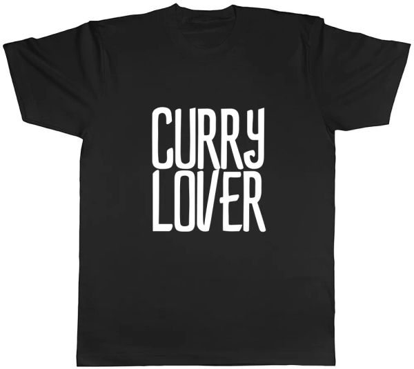 

Curry Lover Mens Womens Ladies Unisex T-Shirt, White;black