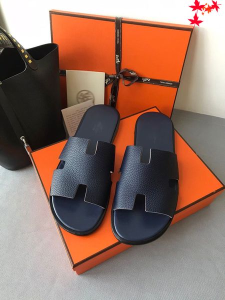

2021 luxuries designer men's slippers sandals men shoes slide summer fashion wide flat flip flops with box size 39-45 -l492, Black