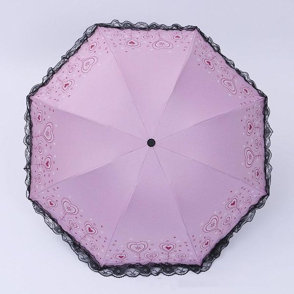 

umbrellas folding lace umbrella outdoor uv-proof clear creative parasol