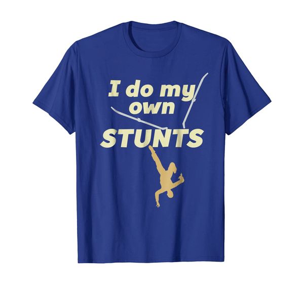 

i do my own stunts ski - t-shirt | funny skiing accident tee, White;black