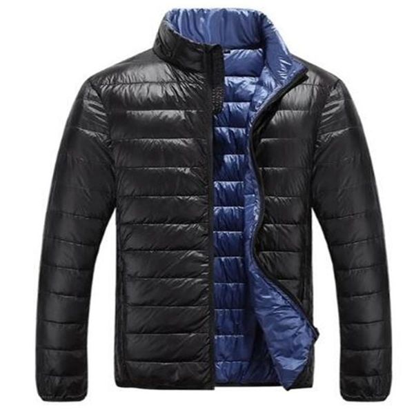 

men's vests 2021 men down coat winter jacket outwear overcoat ultralight warm fashion stand collar travel pocketable portable, Black;white