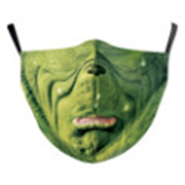 

high-quality masks selling green freak 3d printing protective pluggable filter chip dust-proof ice texture mask in winter v3mk