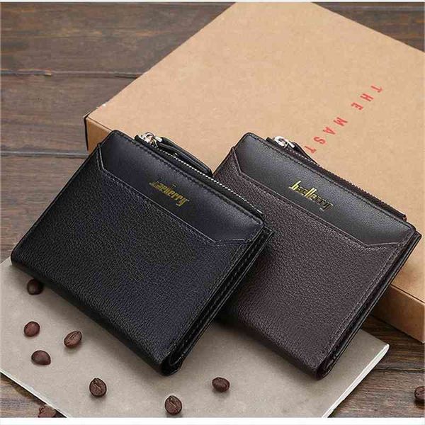 

casual mens wallet men coin bag pu small wallets zipper short card holder clutch, Red;black