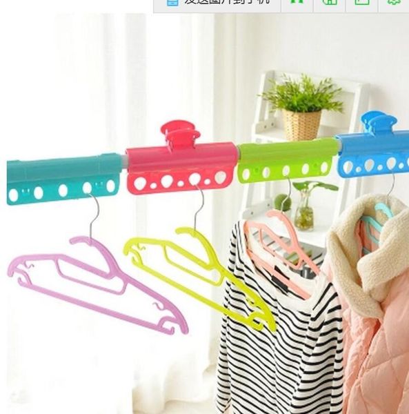 

hangers & racks 5pcs/lot plastic hanger windproof buckle lock non-slip installation