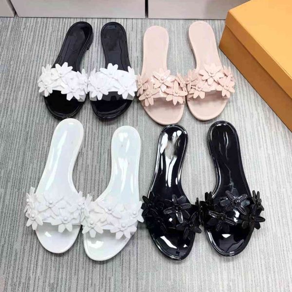 

80% off store online vallu 2021 summer classic new small flowers leisure all-match vacation beach essential jelly sandals, Black