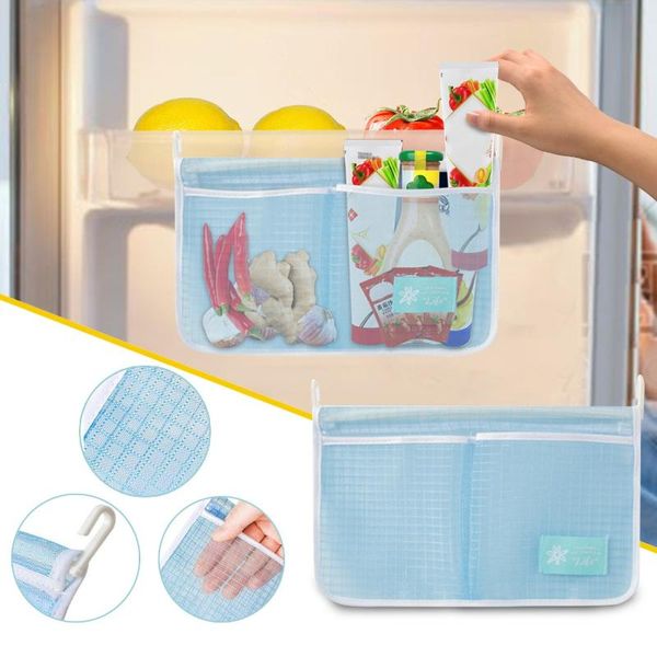 

storage bags refrigerator door organizer set used to fridge door, containers, side small objects