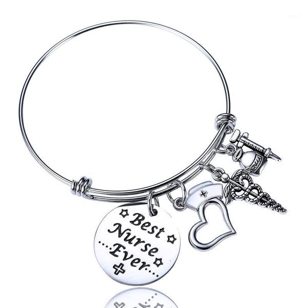 PC/lotto in acciaio inossidabile Bracciale Pendants Regalo per il filo di gioielleria espandibile