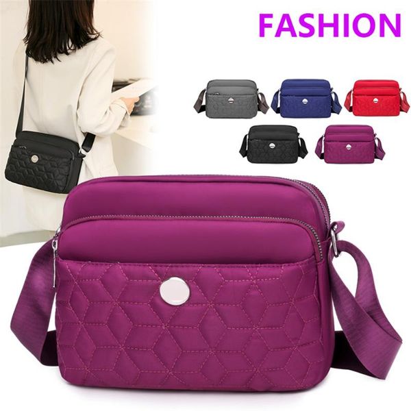 

pockets small sac oxford cloth shoulder bags for women 2021 fashion ladies crossbody bag brand designer handbags cross body