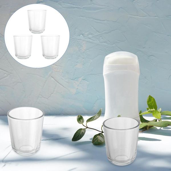 

candles 3pcs scented candle cup holders glass round container