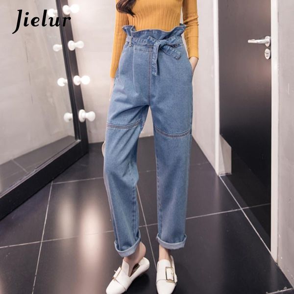 

korean chic jeans high waist women pockets streetwear wide leg denim pants female l-3xl blue plus size femme 2021 women's