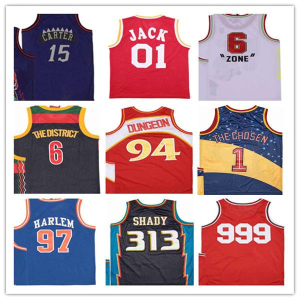 Maglie da basket vintage Remix 1 Another KID CUDI 01 Jack 4 Dreamville 6 Zone the District 12 Groovy 40 Sick Wid It 88 Don 94 Dunceon 95 Doutit 97 Harlem