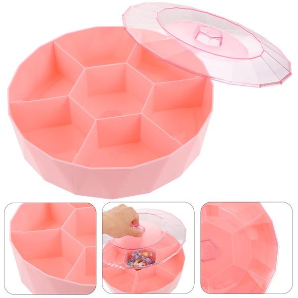 

gift wrap transparent grid storage box fruit nut tray container snack with lid