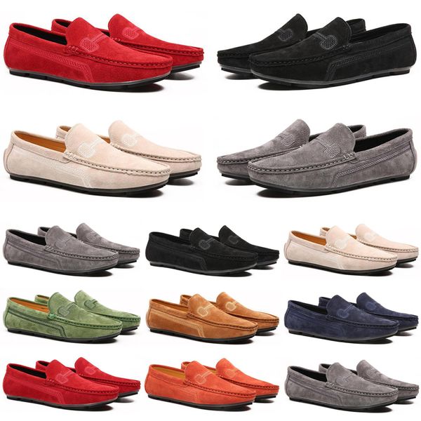 

2021 luxury men casual shoes black grey loafers outdoor flat slip on fashion mens trainers sneakers size 40-47 color9
