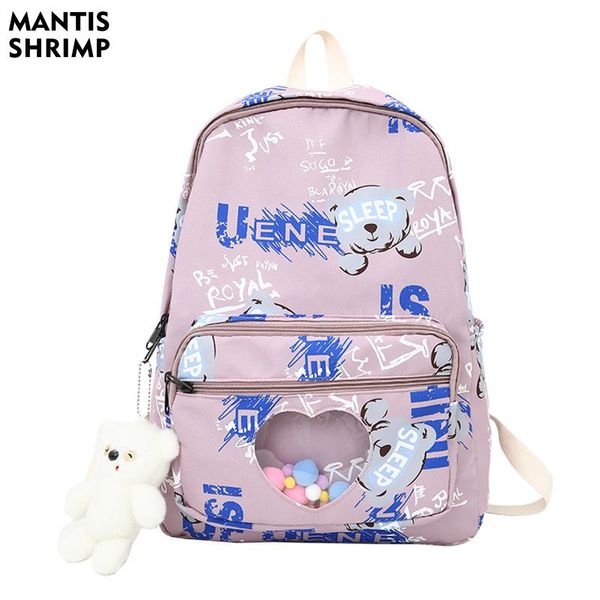 

backpack 2021 kawaii fancy high school bags for teenagers cute travel rucksack nylon book bag designer packs quality