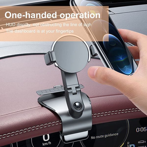 

phone holder car dashboard practical 1200 degree rotation automatic clamping