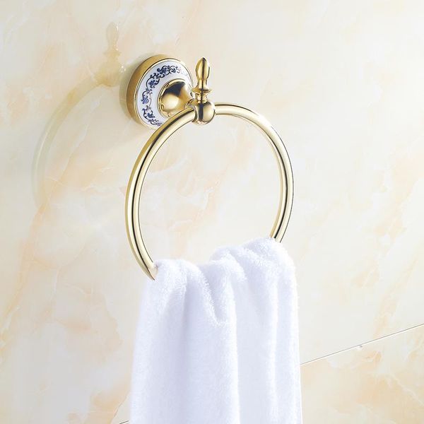 

towel ring diamond gold chrome wall-mounted shelf bathroom accessories rings