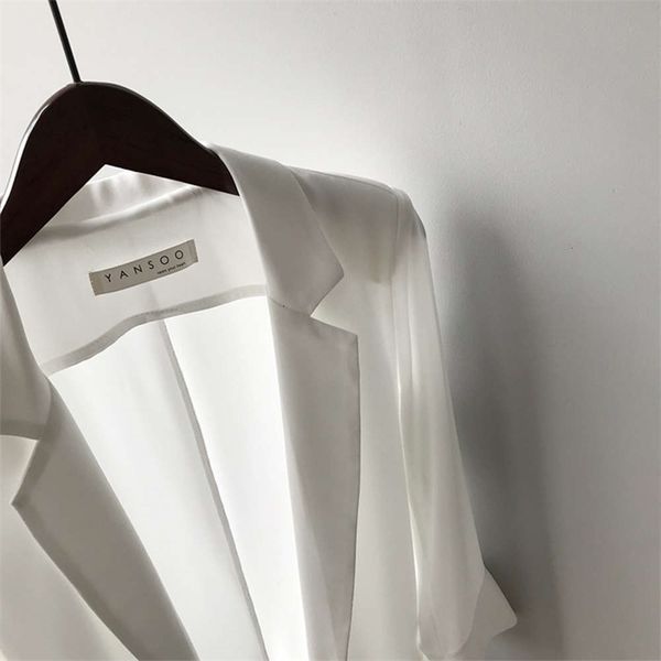 

women's jackets coats 2021 summer blazer coat thin chiffon korean sunscreen ick0, Black;brown