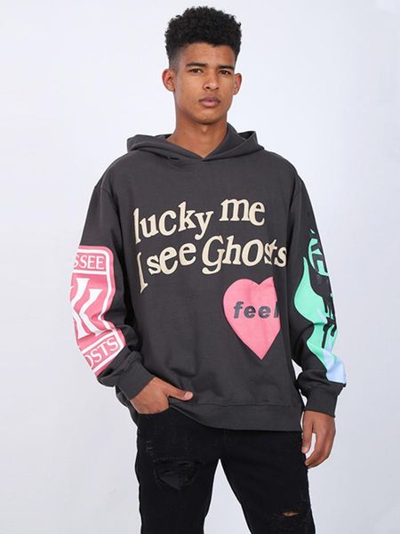 

men's hoodies & sweatshirts trendy hip hop heavy weight letter hoodie graffiti print plus sweatshirt men harajuku hooded, Black