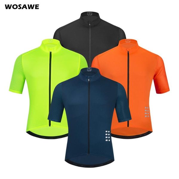 

racing jackets wosawe men's cycling jerseys short sleeve bike shirts mtb bicycle jeresy running clothing sportswear ropa ciclismo, Black;red