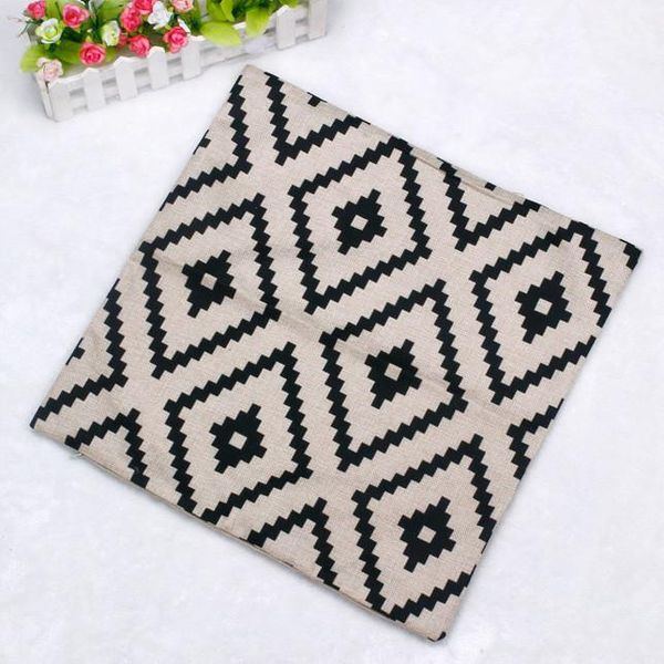 

cushion/decorative pillow 45*45cm geometric diamond case linen cushion cover dobby throw waist for home decor