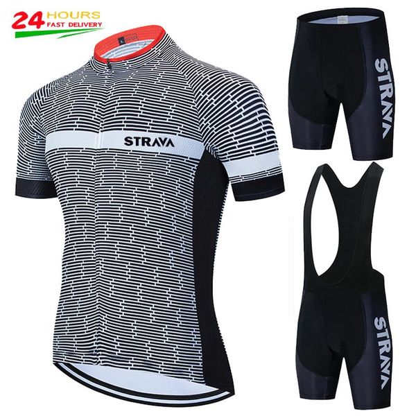 

racing sets pro cycling jersey set 2021 strava summer short sleeve bike clothing ropa ciclismo breathable men mtb bicycle clothes, Black;blue