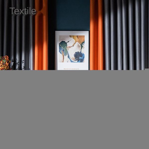 

full blackout double-sided finished curtain splicing high-end curtains for bedroom product customization & drapes