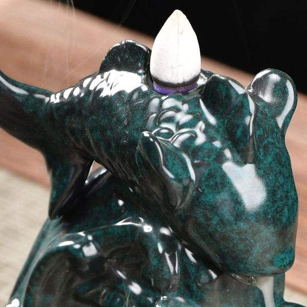 

zen incense smoke waterfall backflow burner holder carp home decor fragrance lamps