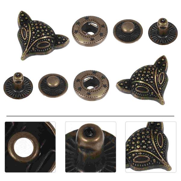 

storage bags 10 sets of retro snap fasteners diy crafted bag clothes buckles purses buttons