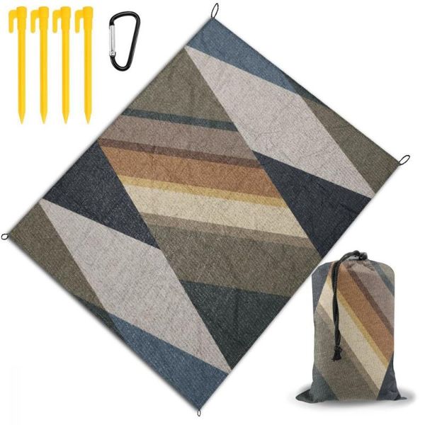 

waterproof picnic mat 170x145cm outdoor foldable fashionsoft portable camping travel beach blanket printing q005 pads