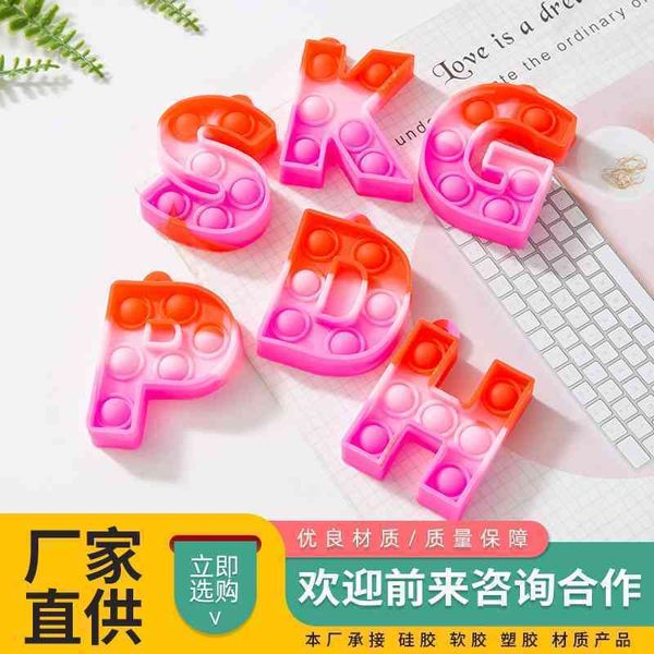 

letter deratization pioneer pendant english letter key chain creative educational early childhood toys
