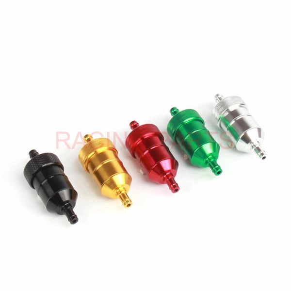

parts 1/4" 6mm universal aluminium inline fuel oil filter motorcycle pit dirt bike