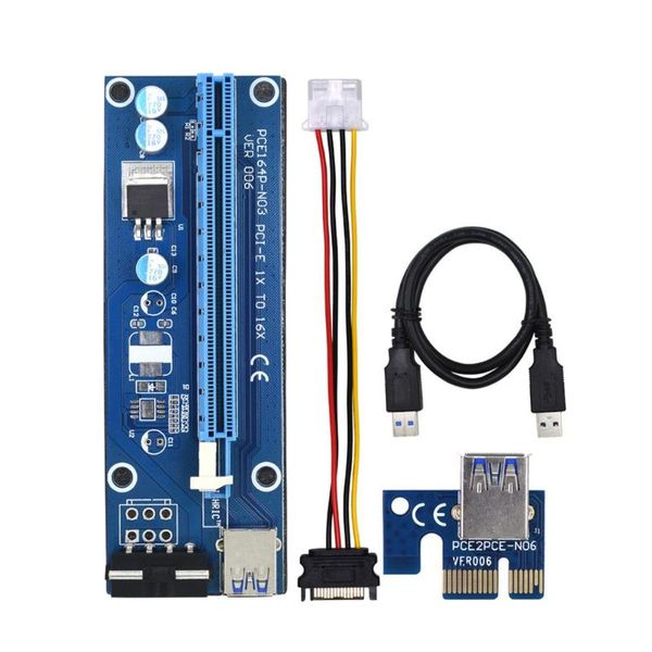 

adapter plate pci-e card 1x to 16x extended line ver006 heat dissipation pci express riser computer cables & connectors