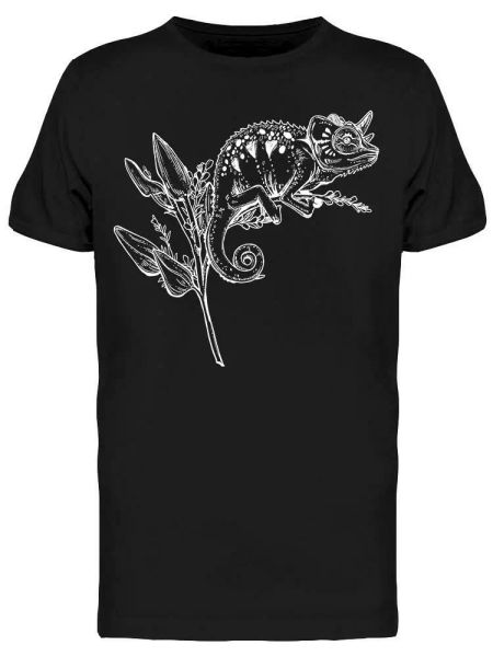 

Chameleon On Orchid Branch Tee Men's -Image by Shutterstock, White;black