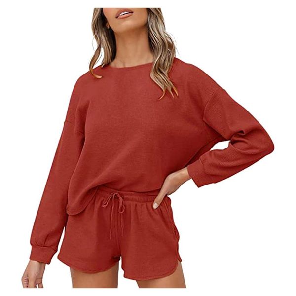 

women's tracksuits tracksuit summer casual two piece suit fashion long sleeve o-neck short pants set sportswear ensembles femme, Gray