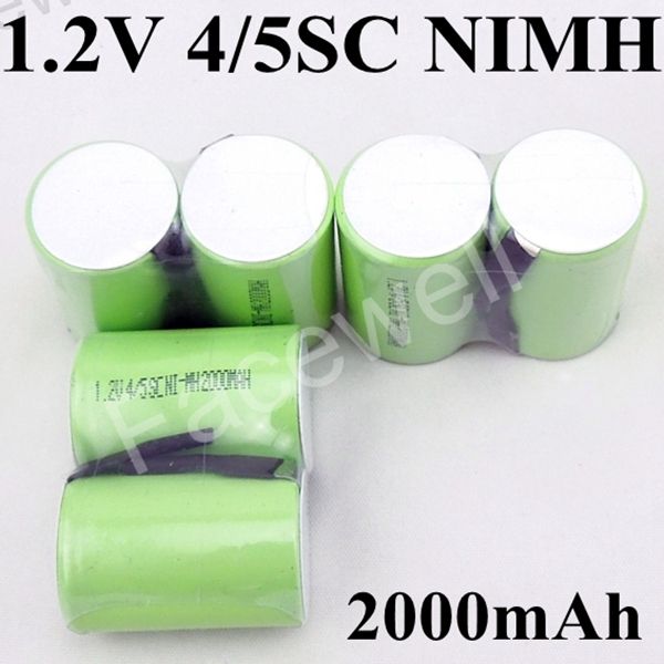 8 pcs 1.2V Ni-MH Sub C 2000Mah 4/5 SC NiMH Recarregável Bateria Bateria Para 9.6V RC Toys Pack DIY