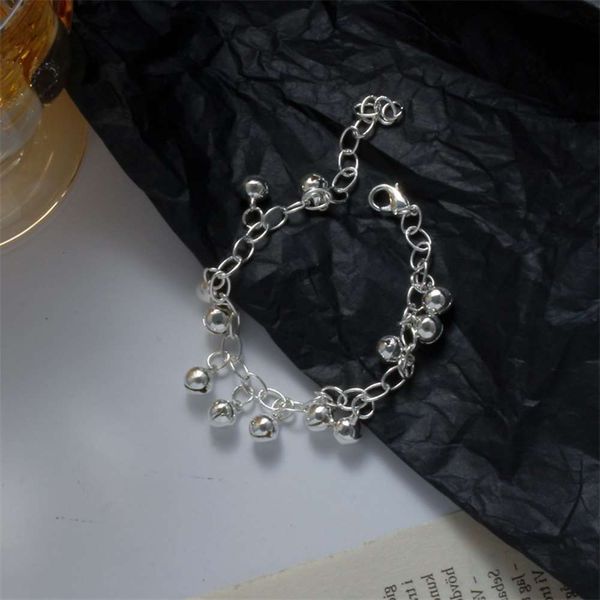 

hand catenary fashion bell creative cool wind alloy simple women's bracelet, Black