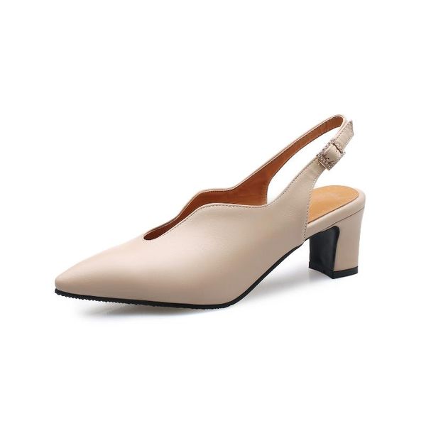 

fashion sandals 2021 thick with heel pointed size 28-46 buckle baotou, Black