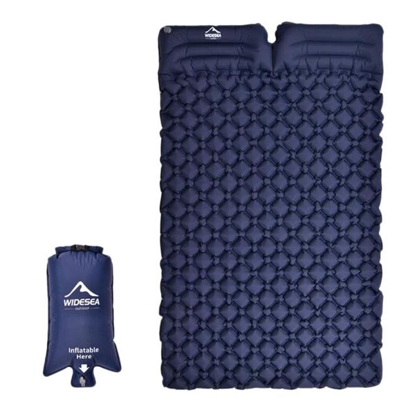 

camping double inflatable mattress sleeping pad moistureproof outdoor pads