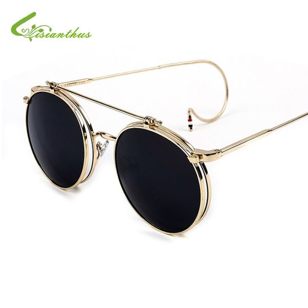 

vintage steampunk sunglasses round steam punk metal women coating sunglasses men retro circle sun glasses, White;black