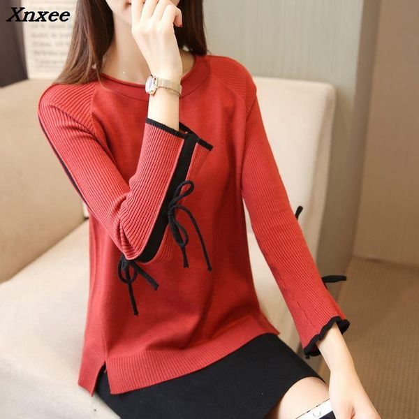 

women's sweaters the film 5456 bump color knit cuff with stripe 45 2 row 6 on second floor xnxee, White;black