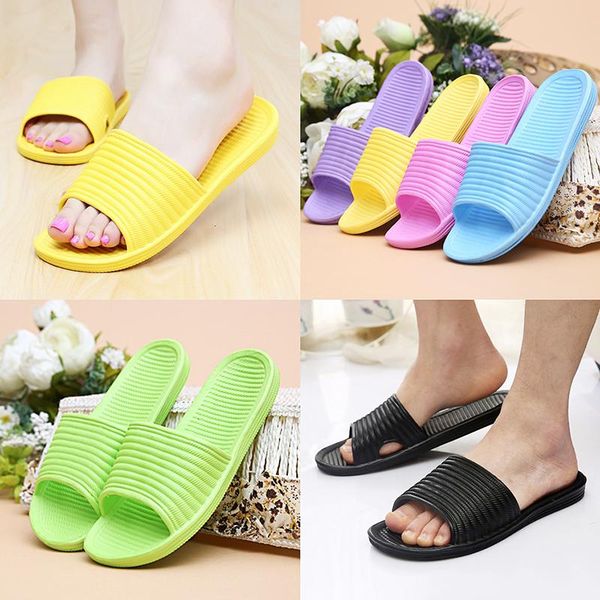 

slippers 2021 men women eva home indoor el bathing shower sandals flip flop shoes, Black