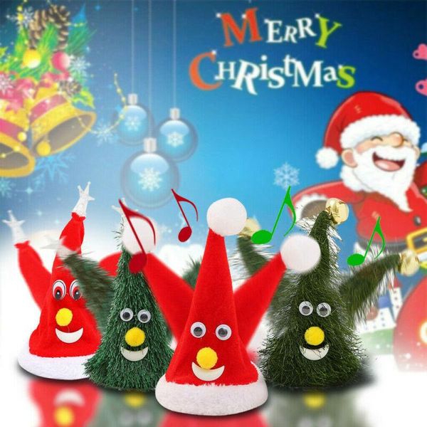 

christmas decorations brand children hats toy gift singing electric hat for swing xmas tree decoration kids gifts