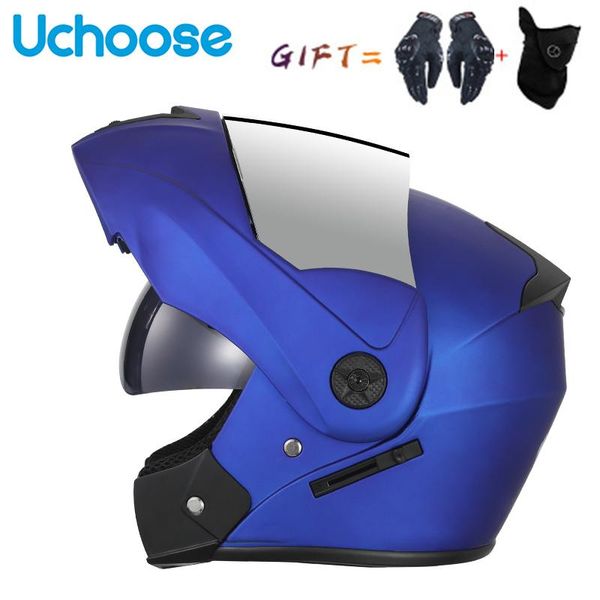 

motorcycle helmets helmet flip up 2 gift motorbike modular dual lens visors for adults full face safe motocross helm