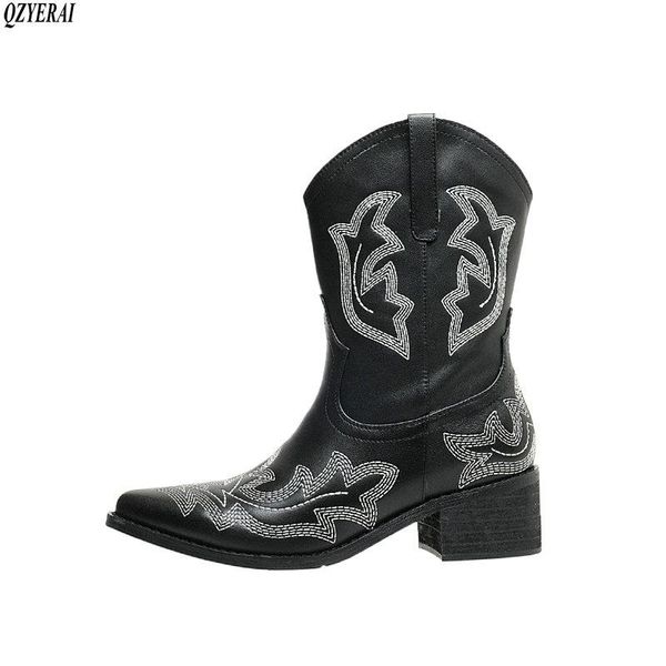 

boots west women's genuine leather 2021 autumn the european scooter cowhide shoes, Black