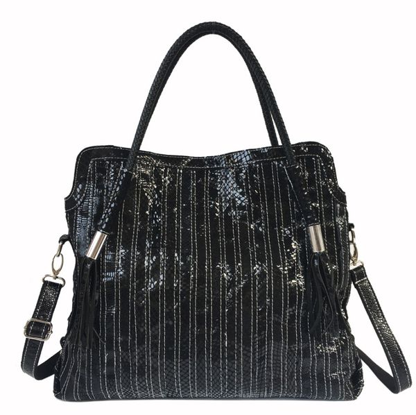 

genuine leather cowhide snake pattern colorful stripes spell characteristic shoulder diagonal portable casual female bag evening bags