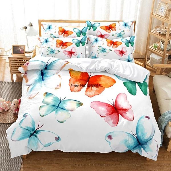

bedding sets butterfly set duvet cover 3d digital printing bed linen  size fashion design