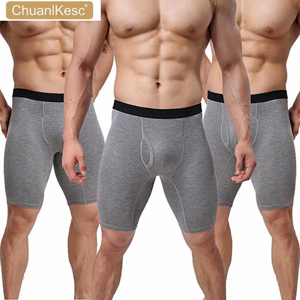 

underpants men's long boxers big u bag soft and comfortable underwear european american size sports shorts, Black;white